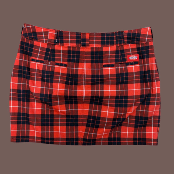 Dickies Plaid Mini Skirt | Red/Navy | Size 13 | Vintage Y2K - Picture 3 of 4